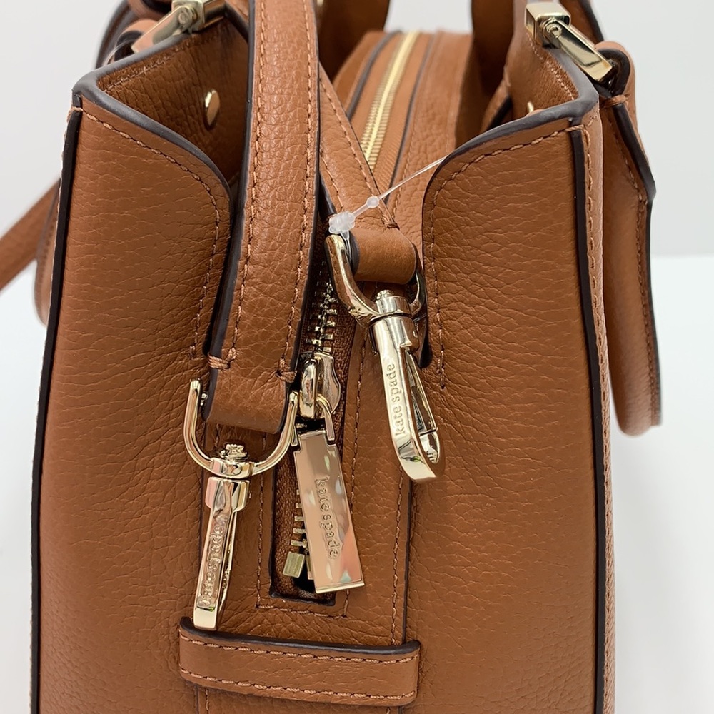Kate Spade Leila Medium Triple Compartment Satchel Warm Ginger - Picture 14 of 16